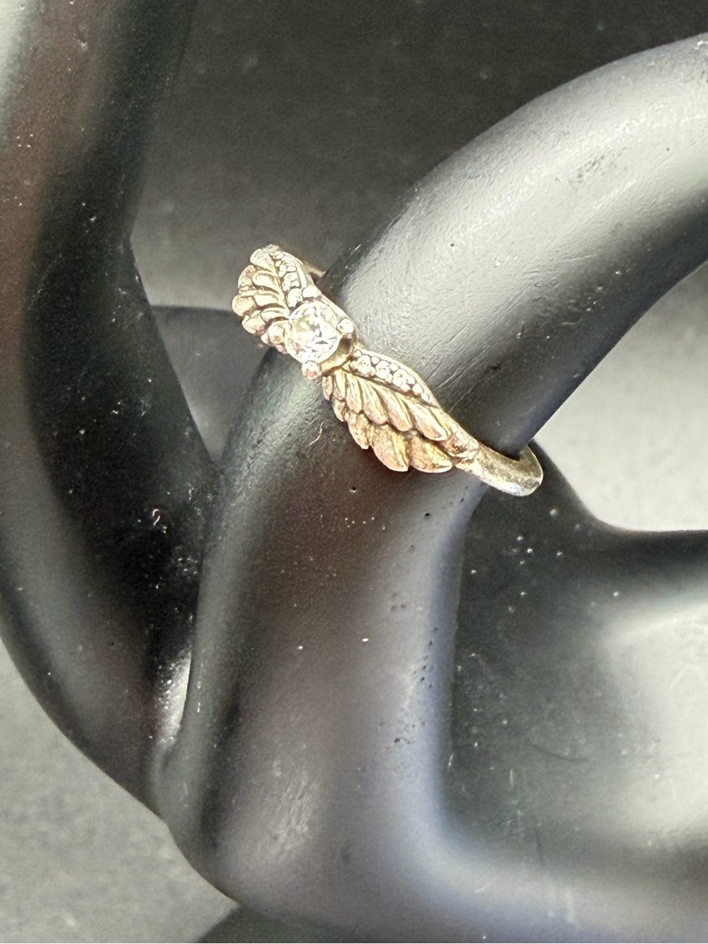 Pandora Sparkling Angel Wings Ring #S21 Size 4.5 925 ALE Sterling Silver
